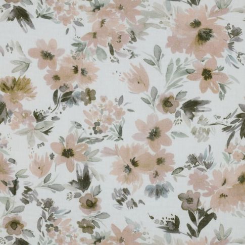 Tissu Double gaze Emilia sur fond Blanc