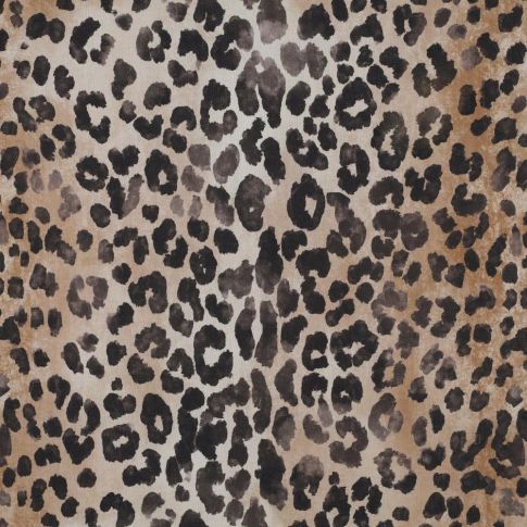Tissu Popeline de Coton Digital Rita sur fond Beige