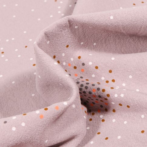 Tissu Coton lavé Mini confettis sur fond Gris