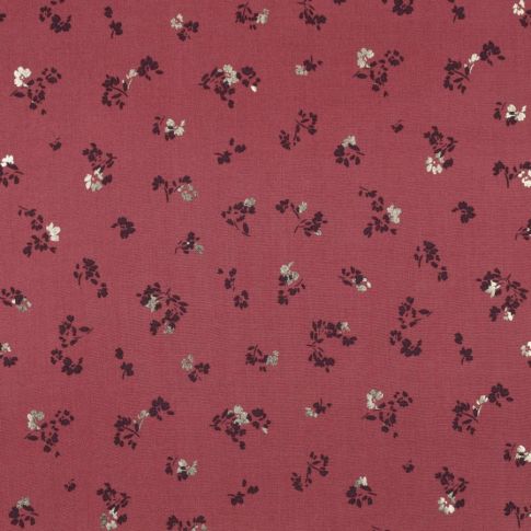 Tissu Viscose Maricka sur fond Vieux rose