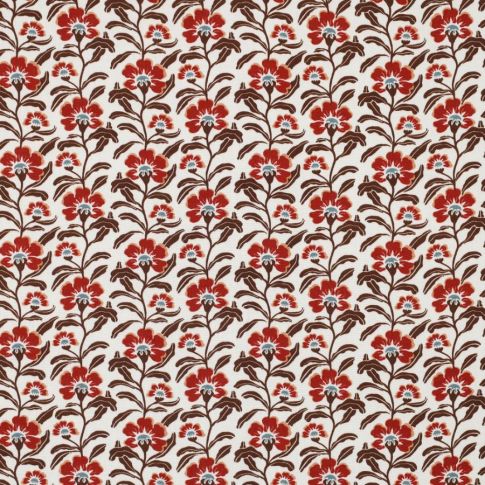 Tissu Viscose imprimé Amada sur fond Blanc