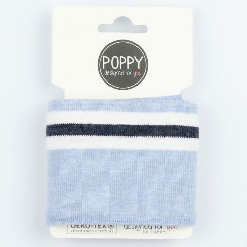 Bande Bord-côte Poppy rayures Bleu clair