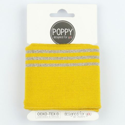 Bande Bord-côte Poppy brillant or Jaune