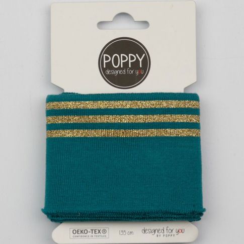 Bande Bord-côte Poppy brillant or Vert