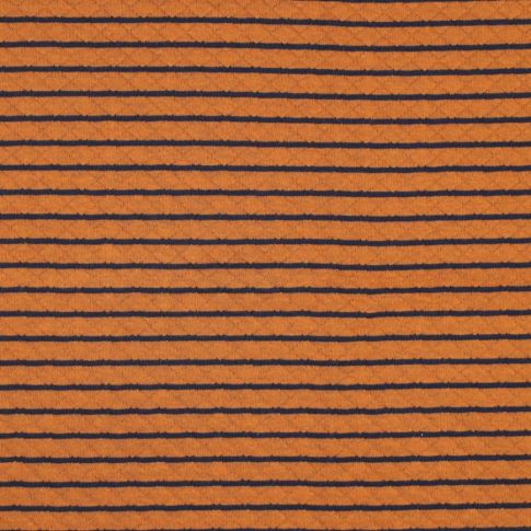 Tissu Sweat léger matelassé Arie sur fond Jaune moutarde