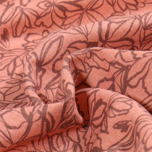 Tissu Lin Viscose Aléna sur fond Rose poudré