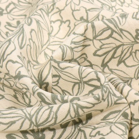 Tissu Lin Viscose Aléna sur fond Blanc cassé