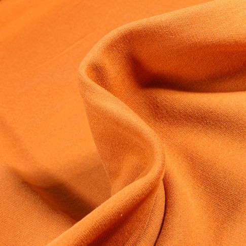 Tissu Jersey Coton envers molletonné uni Bio Melon
