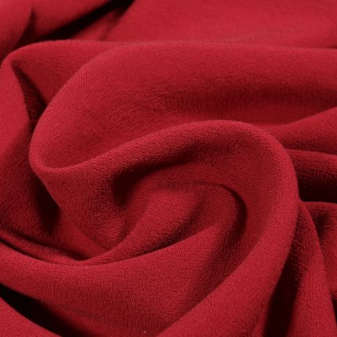 Tissu Viscose Maribel uni Rouge foncé