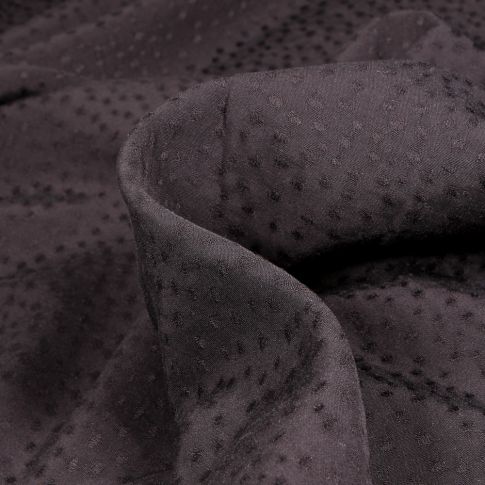 Tissu Viscose Rajah sur fond Noir