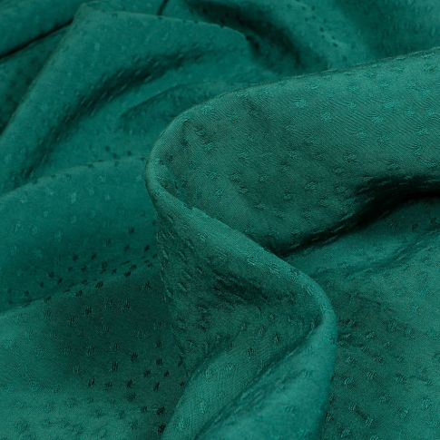 Tissu Viscose Rajah sur fond Vert sapin