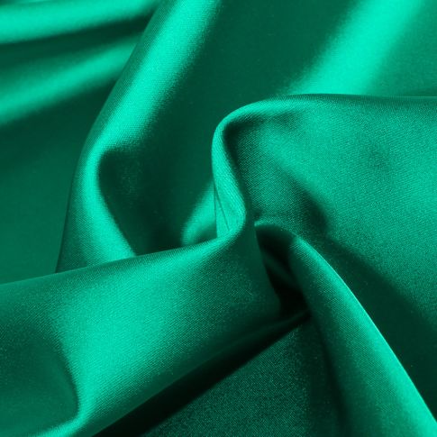 Tissu Satin Duchesse extensible Vert sapin