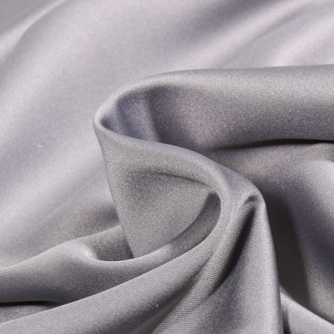 Tissu Micro Satin Royal toucher soie uni Gris perle