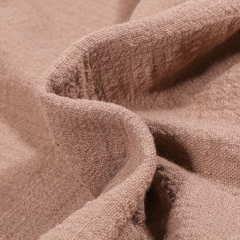 Tissu Coton lavé uni Alba Taupe