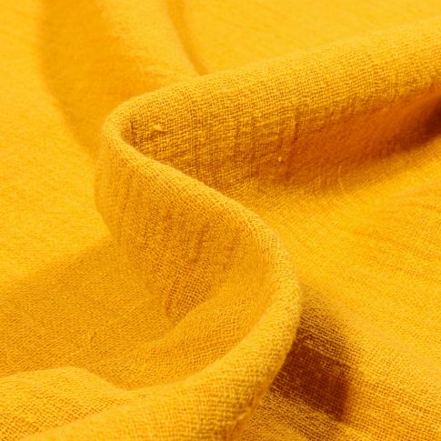 Tissu Coton lavé uni Alba Jaune