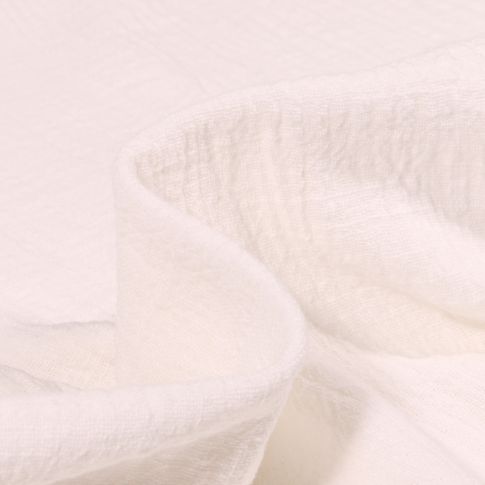 Tissu Coton lavé uni Alba Blanc