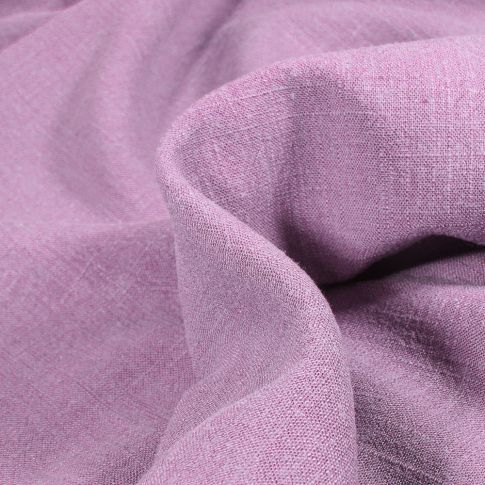 Tissu Lin lavé Viscose uni Lilas