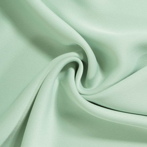 Tissu Crêpe Satin mat uni Vert amande
