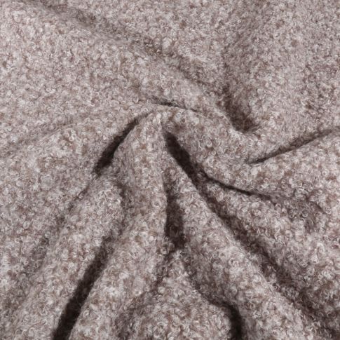 Tissu Bouclettes uni Gris chiné