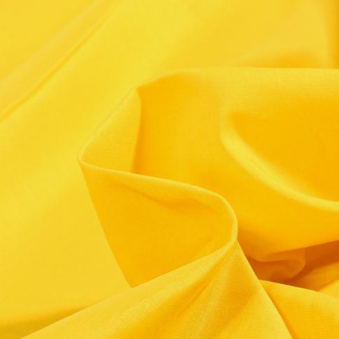 Tissu Voile de Coton uni Bio Jaune