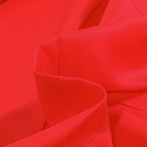 Tissu Voile de Coton uni Bio Rouge