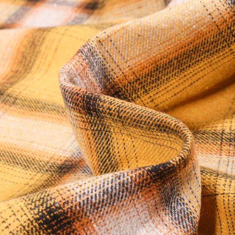 Tissu Tartan Ecossais  Régis sur fond Jaune
