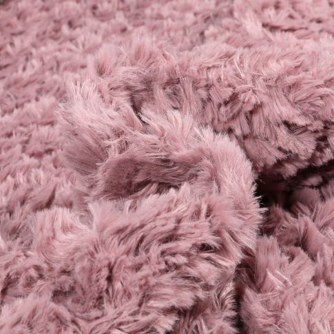 Tissu Fausse fourrure Lucia uni Mauve