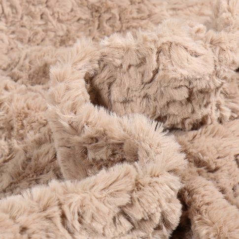 Tissu Fausse fourrure Lucia uni Beige