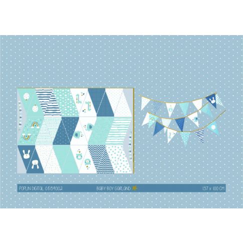 Panneau Guirlande DIY Fanions Baby boy