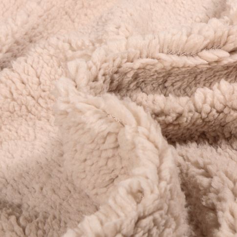 Tissu Fausse fourrure Mouton uni Ivoire