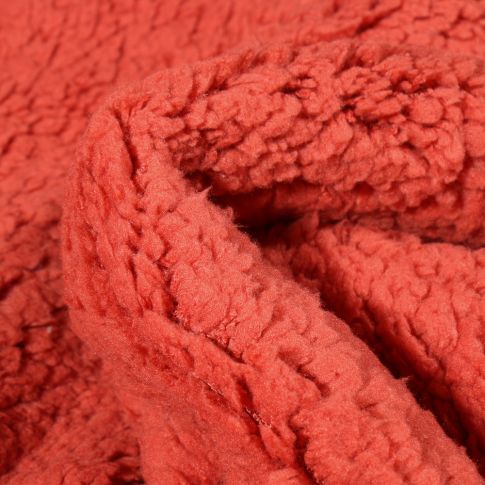 Fausse fourrure mouton Corail
