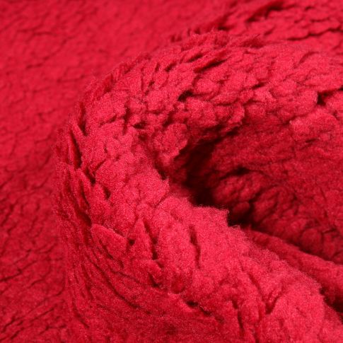Fausse fourrure mouton Rouge foncé