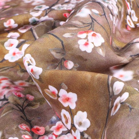 Tissu Viscose Bêtina sur fond Bronze