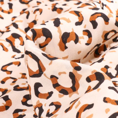 Tissu Viscose Laetizia sur fond Ecru