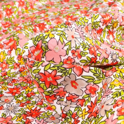 Tissu Viscose Mina sur fond Blanc