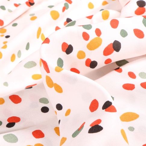 Tissu Viscose Paint sur fond Blanc