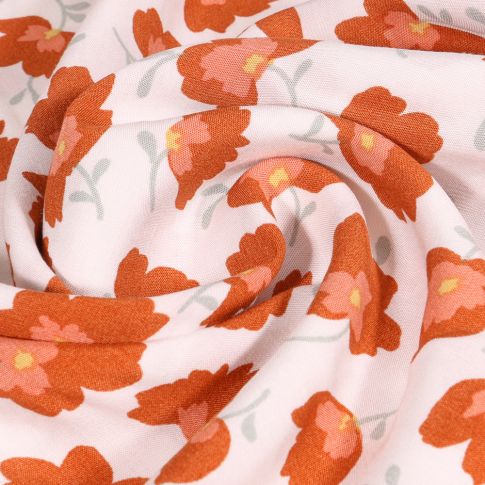 Tissu Viscose Renatta sur fond Blanc