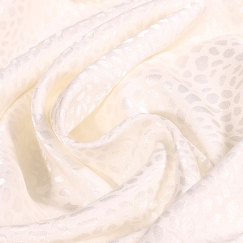 Tissu Satin extensible Lua sur fond Blanc