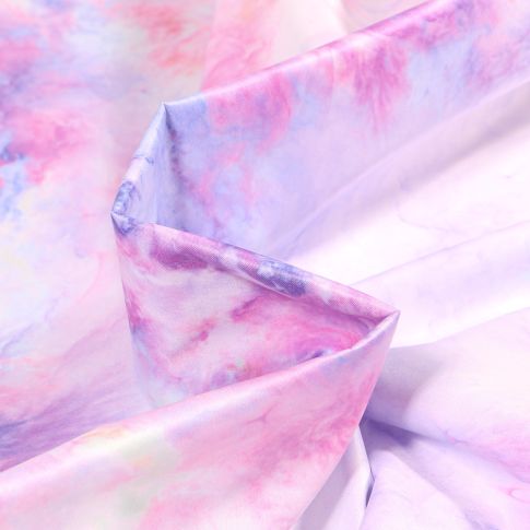 Tissu Déperlant k-way Tye and dye sur fond Lilas