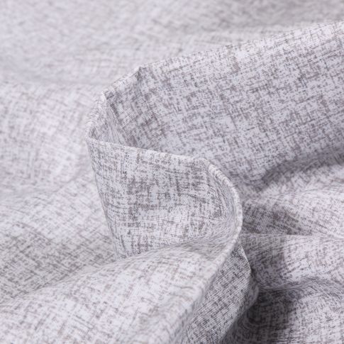 Tissu Coton enduit chiné Gris clair