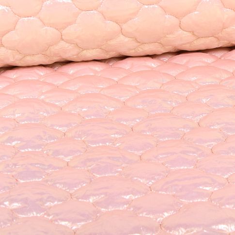 Tissu Doudoune matelassé Victoria sur fond Rose