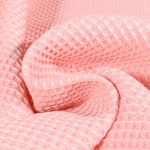 Tissu Nid d'abeille lourd bicolore Rose bébé