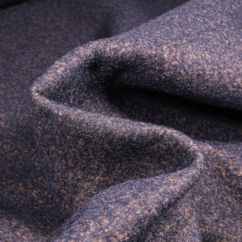 Tissu Drap de manteau  Gianni Tessuti Blue sur fond Bleu marine