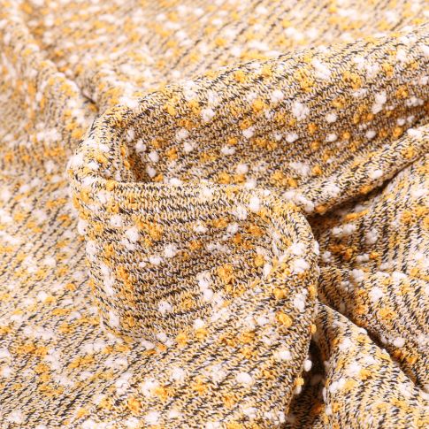 Tissu Maille Gianni Tessuti Plumetis sur fond Jaune