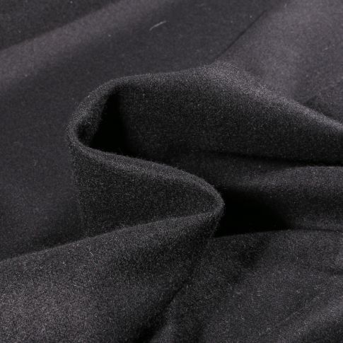 Tissu Drap de manteau léger Monica Gianni Tessuti Noir
