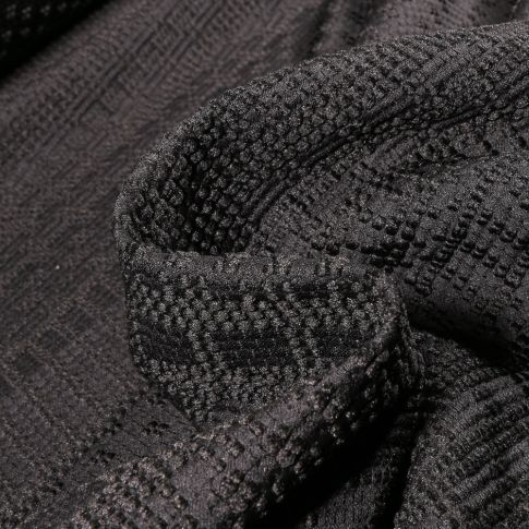 Tissu Jacquard Gianni Tessuti Bubble sur fond Noir