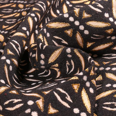 Tissu Jacquard Pyta sur fond Noir