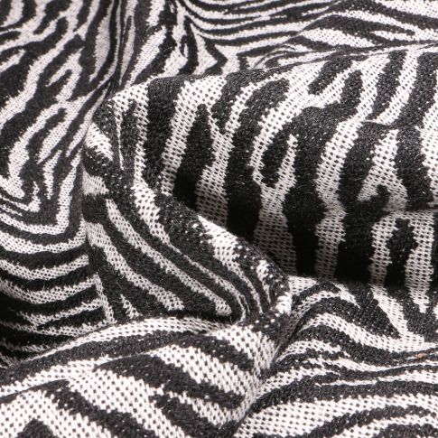 Tissu Jacquard Gianni Tessuti Zébra sur fond Blanc