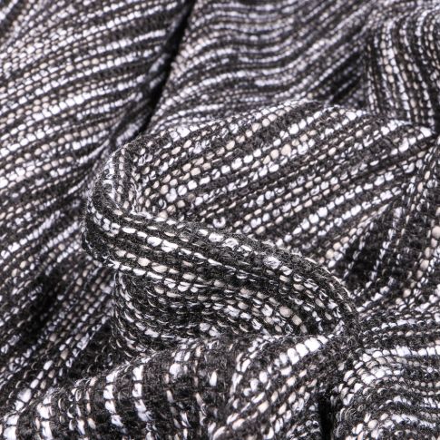 Tissu Jacquard Gianni Tessuti Pointi sur fond Noir