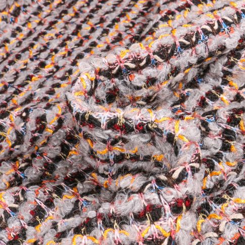 Tissu Tweed épais Gianni Tessuti Chacha sur fond Multicolore